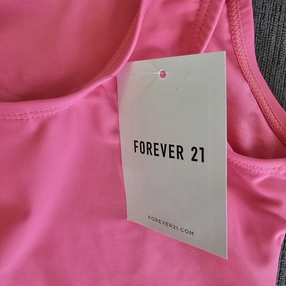 Barbie x Forever 21 Barbie Pink Rhinestone Bling One-Piece Swimsuit Girl 11/12 - Picture 9 of 10